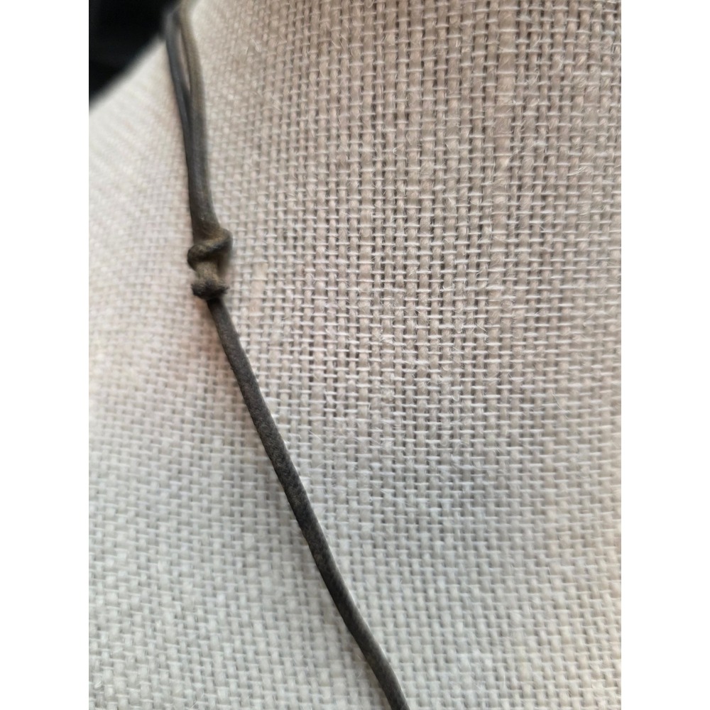 Pewter Sea Turtle Pendant Necklace Adjustable Brown Cord USA Made Beach Jewelry - Picture 10 of 13